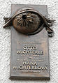 The plaque of Otto Wichterle and Hana Wichterlová, Prostějov, 2007