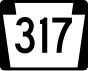 Pennsylvania Route 317 marker