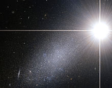 PGC 39058, a dwarf galaxy found within the Draco constellation - picture taken by ESA/Hubble & NASA. PGC 39058.jpg