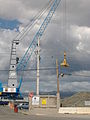 A new quay crane was installed as part of the port expansion project in 2005.