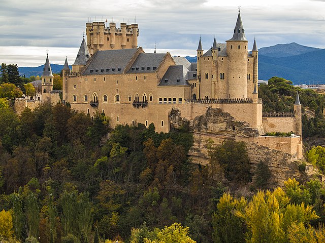 Dating back to the early 12th century, the Alcázar of Segovia, Spain, is one of the most distinctive castles in Europe.