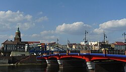 Gorzów látképe a Warta déli partjáról