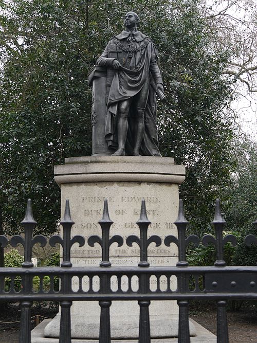 Statue of the Duke of Kent (1824) by Sebastian Gahagan.