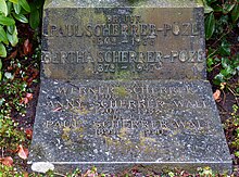 Paul Scherrer-Pözl (1862–1935) Dr.  jur., lawyer, notary, politician, family grave at the Hörnli cemetery, Riehen, Basel-Stadt