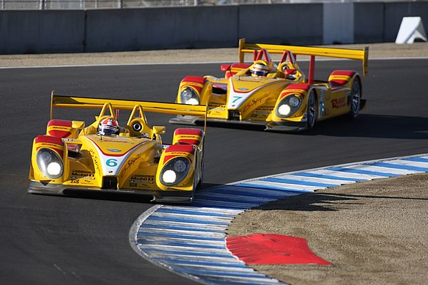 Both of Penske Racing's Porsche RS Spyders at the 2007 Monterey Sports Car Championships.