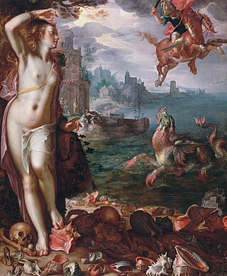 <i>Perseus Freeing Andromeda</i> (Wtewael) 1611 painting by Joachim Wtewael