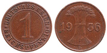 1 Reichspfennig von 1936