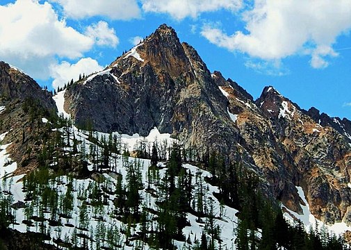 Pica Peak at left edge, from North Cascades Highway