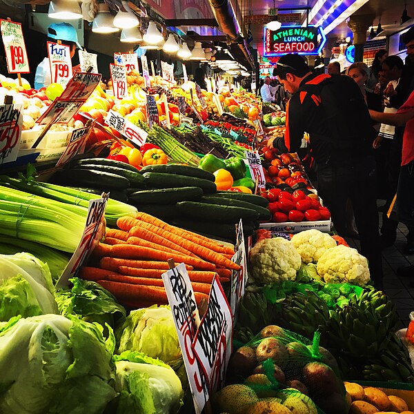 Fresh vegetables at the market