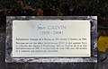 * Nomination Plaque on John Calvin's tomb. Kings Cemetery, Geneva. --Yann 16:36, 2 December 2016 (UTC) * Promotion The left edge of the panel is not as sharp, but that may be due to the panel itself. Furthermore, good quality for me.--Famberhorst 16:46, 2 December 2016 (UTC)