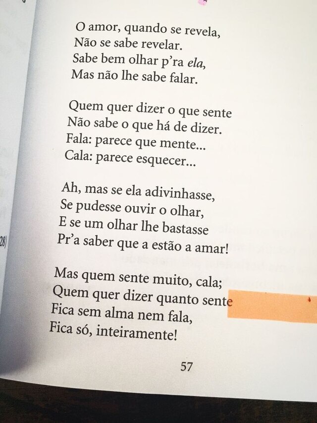 Poema "Preságio", de Fernando Pessoa