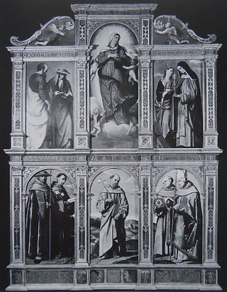 <i>Assumption Altarpiece</i> c. 1530 painting by Moretto da Brescia