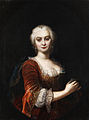 Deutsch: Portrait einer adeligen Dame. Öl auf Leinwand. 93 x 70 cm. Dresden?, 18. Jh.
