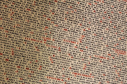 Names of Holocaust victims in the Pinkas Synagogue in Prague