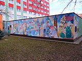 Praha - Střížkov, Teplická 19, Sportcentrum Duo - mural