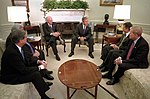 Thumbnail for File:President George W. Bush and Vice President Dick Cheney meet with Congressional leaders.jpg