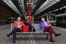 Former Transport Secretary Grant Shapps and broadcaster Michael Portillo promote the national competition to host the headquarters of Great British Railways Public competition launched to find new home for Britain's railways.jpg