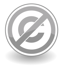 Il più comune simbolo del pubblico dominio, la C sbarrata