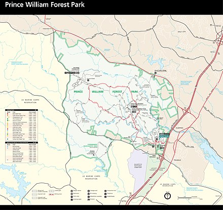 prince william forest park map Prince William Forest Park Wikiwand