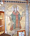 Biserica de lemn din Goiești: detaliu din pictura altarului