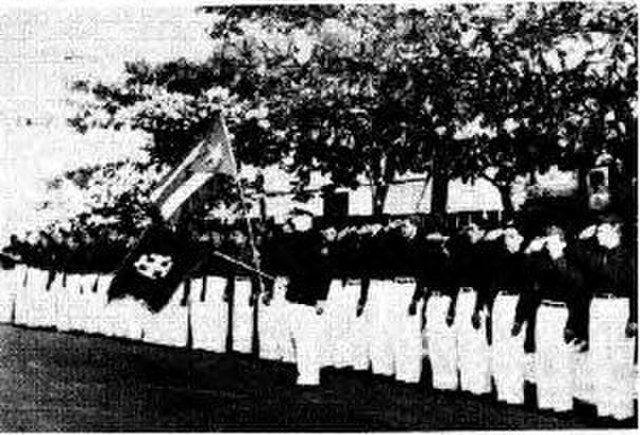 Raimundo Díaz Pacheco commanding the Nationalist Cadets