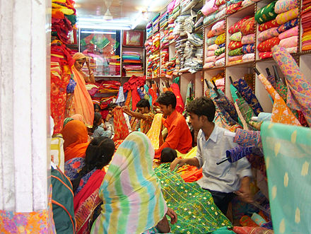 A textile retail store in India