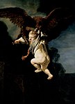 Rembrandt van Rijn: Ganymedes förs bort av Jupiters örn, 1635