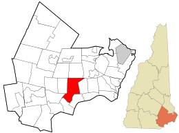 Location in Rockingham County and the state of New Hampshire.