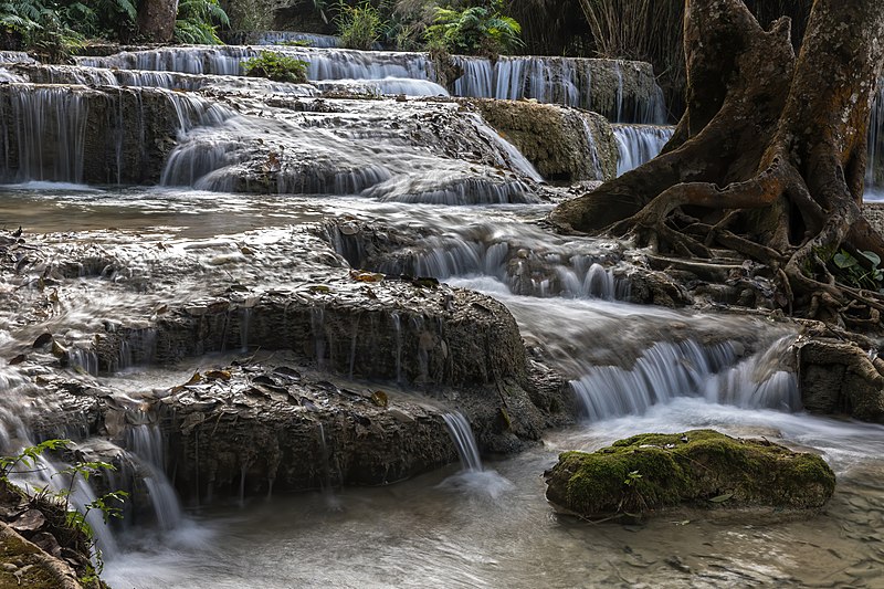 File:Rocks of Kuang Si Falls near Luang Prabang Laos.jpg