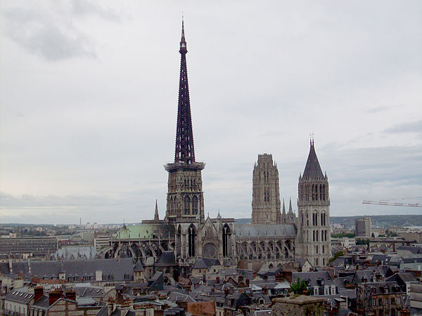 קתדרלת רואן - הכנסייה עם הצריח המחודד הגבוה בצרפת
