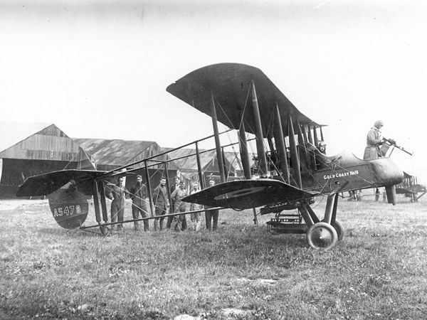 Royal Aircraft Factory F.E.2, similar to those operated by No. 25 Squadron from 1916 to 1917.