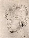 Portrait of Nicolaas Rubens . circa 1620 date QS:P,+1620-00-00T00:00:00Z/9,P1480,Q5727902 . drawing. Vienna, Graphische Sammlung Albertina.