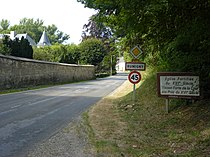 Rumigny (Ardennes) city limit sign.JPG