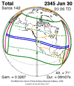 Solar Eclipse Of January 27, 2093