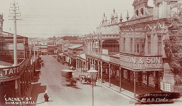 Historical view of Lackey Street.