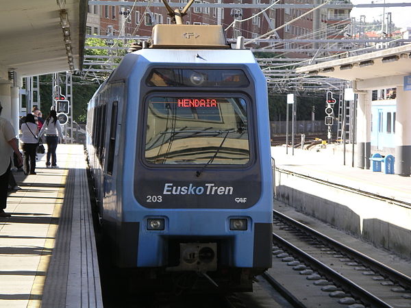 Euskotren Trena unit at Amara station, Donostia-San Sebastián.