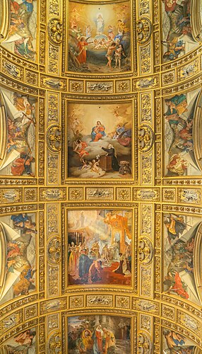 Ceiling in the Sant'Andrea della Valle church in Rome, Lazio, Italy