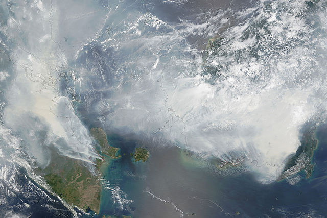 Citra satelit Polusi asapAsia Tenggara 2015