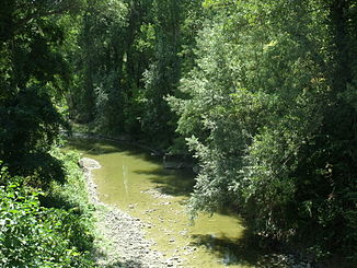 The Savena near Ponticella, a district of San Lazzaro a Savena