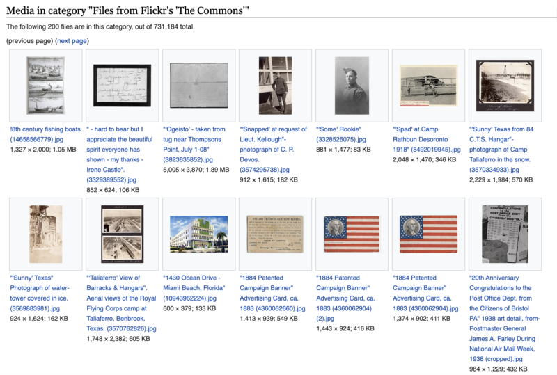 File:Screenshot of the Wikimedia Commons category "Flickr images reviewed by File Upload Bot (Magnus Manske)".png