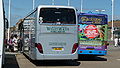 English: The rear of Seaview Services TDL 856, a Setra coach, in Yarmouth, Isle of Wight bus station. Seaview Services is an island-based coach operator.