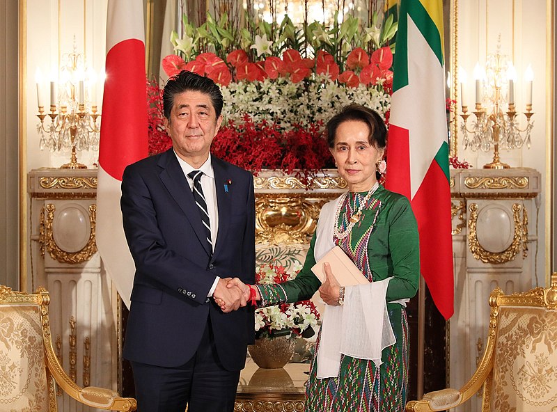 File:Shinzo Abe and Aung San Suu Kyi at the Enthronement of Naruhito (1).jpg