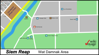 Karte des Wat Damnak Area