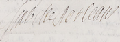 Firma de Isabel Margarita de Orleans