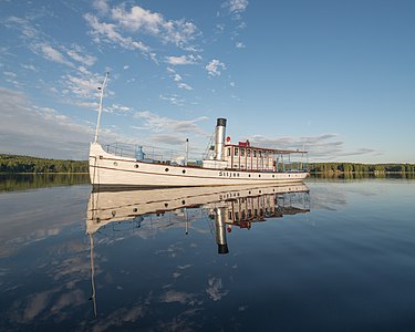 Steamboat Siljan in Lake Insjön, Dalarna. Photograph: Arild Vågen
