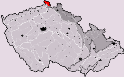 Šluknovská pahorkatina na mapě Česka