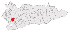 Amplasarea în cadrul județului