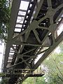English: Railway bridge in Sorkwity Polski: Most kolejowy, zabytek techniki z końca XIX w., nad strugą łączącym jeziora
