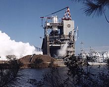 Space Shuttle Main Engine test on A-1 in Stennis Space Center.jpg