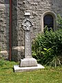 The memorial cross on the south east of the main building commemorates Rev. Patrick F. O’Neill (1874 – 1931) & Rev. John J. Toner (1889 – 1956). These were probably pastors of the church, which occupied the building prior to St. Cyprian.